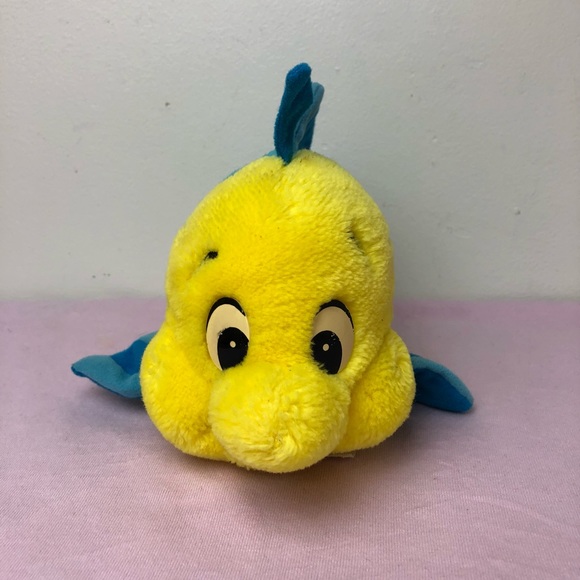 Disney Toys Vintage Disney The Little Mermaid Flounder Fish Plush